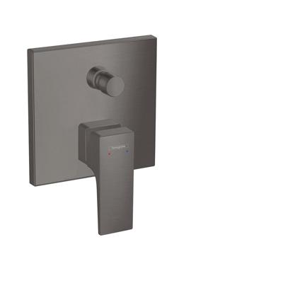 Hansgrohe Metropol ééngreeps badmengkraan afbouwdeel met rechte greep en zekerheidscombinatie, Brushed Black Chrome Hansgrohe Metropol ééngreeps badmengkraan afbouwdeel met rechte greep en zekerheidscombinatie, Brushed Black Chrome
