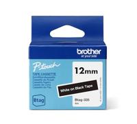 Brother BTAG-335 labelprinter-tape Wit op zwart - thumbnail