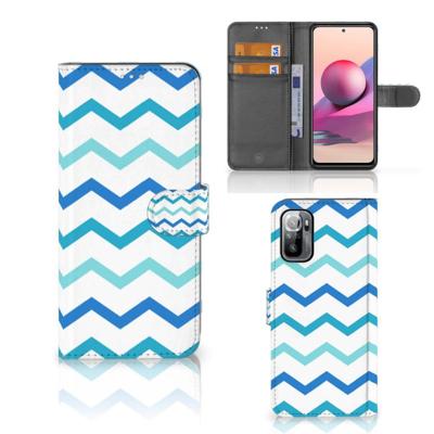 Xiaomi Redmi Note 10/10T 5G | Poco M3 Pro | Telefoon Hoesje | Zigzag Blauw Xiaomi Redmi Note 10/10T 5G | Poco M3 Pro | Telefoon Hoesje | Zigzag Blauw