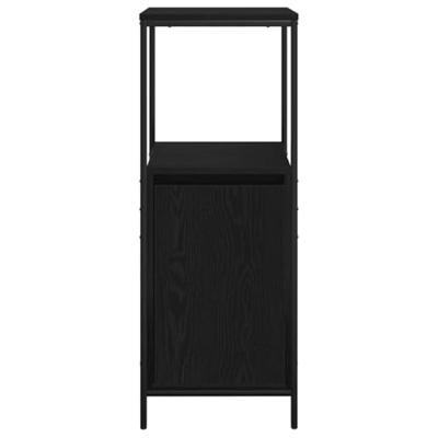 Badkamermeubel met planken 36x35x95 cm zwart eikenkleurig