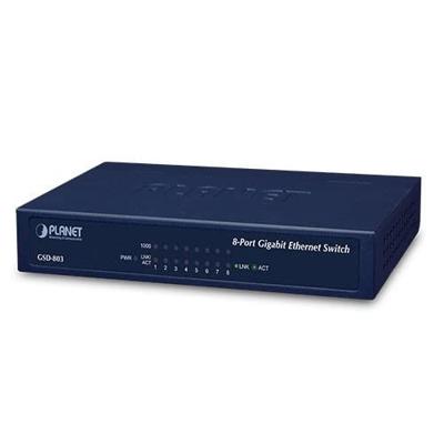 Action GSD-803 1000T 8P Planet Switch (10/100/1000Mbps, 8-poort)