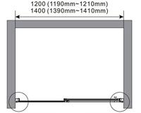 Nisdeur Sealskin SOHO Schuifdeur 120x210 cm 8 mm Helderglas (Links schuivend) - thumbnail