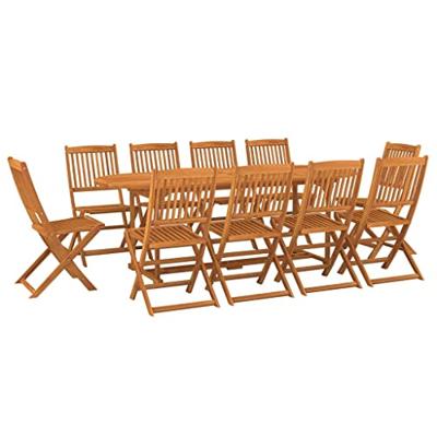 11-delige Tuinset 220x90x75 cm massief acaciahout
