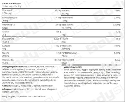 AK-47 Labs Pre-Workout Blue Lemonade (240 g)
