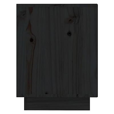 VidaXL Schoenenkast 110x34x45 cm massief grenenhout zwart