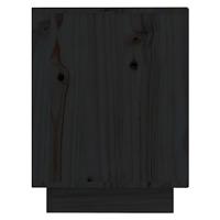 VidaXL Schoenenkast 110x34x45 cm massief grenenhout zwart - thumbnail