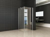 Douchecabine Wiesbaden vierkant 1 swingdeur 90x90cm 8mm NANO coating - thumbnail