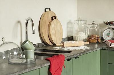 J-Line Rond snijplank - hout - naturel - S