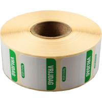 Label | Daglabel vr | papier | beschrijfbaar | 25x25mm | groen | rol à 1000 stuks - thumbnail