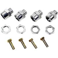 Absima Aluminium Velgmeenemer 12 mm op 17 mm + 15 mm verbreding 12 mm 6-kant Zilver 1 set(s) - thumbnail