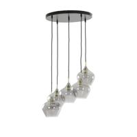 Light & Living Hanglamp 'Rakel' 5-Lamps, antiek brons+smoke - thumbnail
