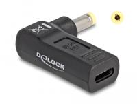 Delock USB 2.0 Adapter [1x Holle DC-stekker - 1x USB-C bus] 60006 - thumbnail