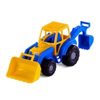Cavallino tractor met voorlader blauw - thumbnail