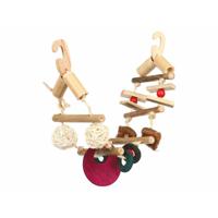 TRIXIE HANGBRUG AAN SISALKOORD BAMBOE / KOKOS / RIET / HOUT 45 CM 3 ST - thumbnail