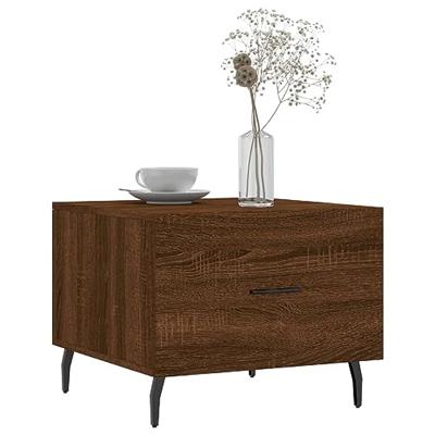 Salontafel 50x50x40 cm bewerkt hout bruin eikenkleur