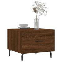 Salontafel 50x50x40 cm bewerkt hout bruin eikenkleur - thumbnail
