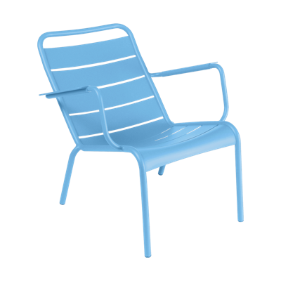 Fermob Luxembourg Low loungestoel met arm Maya blue