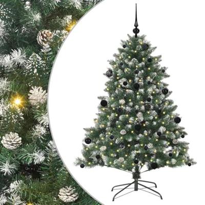 VidaXL Kunstkerstboom met 150 led groen 150 cm pvc en plastic en staal