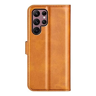 Lunso - Samsung Galaxy S23 Ultra - cover bookcase hoes - Cognac Lunso - Samsung Galaxy S23 Ultra - cover bookcase hoes - Cognac