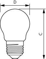 Signify 34722900 Gloeilamp-lamp Energielabel F (A - G) E27 Peer 4.3 W Warmwit (Ø x l) 45 mm x 78 mm 1 stuk(s) - thumbnail