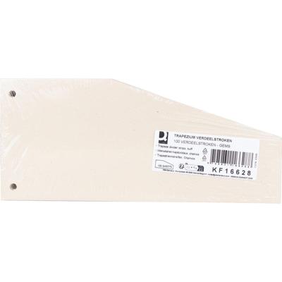 Q-CONNECT trapezium verdeelstroken, pak van 100 stuks, gems