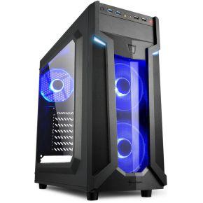 VG6-W Blue - Midtowermodel - ATX - USB 2.0 / 3.0 - zwart