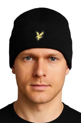 Lyle & Scott Merino Wool Blend Muts Heren Zwart - Maat One Size - Kleur: Zwart | Soccerfanshop