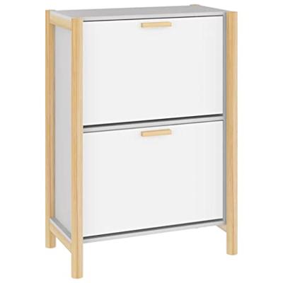 VidaXL Schoenenkast 57,5x33x80 cm bewerkt hout wit