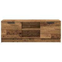 Tv-meubel 102x35x36,5 cm bewerkt hout oud houtkleurig - thumbnail