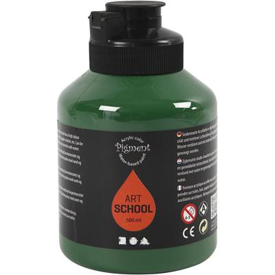 Creativ Company Acryl verf, semi-glanzend, semi-transparant, donkergroen, 500 ml/ 1 fles