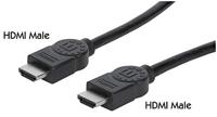 Manhattan 323215-CG HDMI-kabel HDMI Aansluitkabel HDMI-A-stekker, HDMI-A-stekker 2.00 m Zwart 4K UHD, Audio Return Channel (ARC) - thumbnail