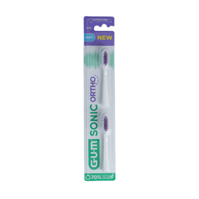 GUM Sonic ortho batterij tandenborstel refill 1 Stuks