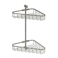 Hoekdraadkorf Hotbath Cobber Dubbel Wandmodel Geborsteld Nikkel - thumbnail