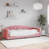 Slaapbank 80x200 cm fluweel roze - thumbnail