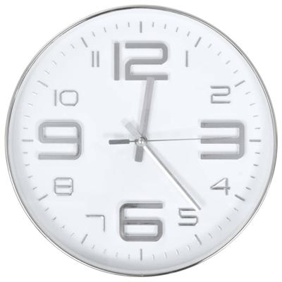 VidaXL Wandklok 30 cm zilverkleurig