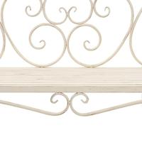 Tuinbank 132 cm metaal antiekwit - thumbnail