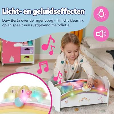Baby Born Regenboog Bed + Licht en Geluid Wit