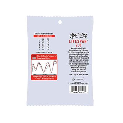 Martin Strings MA540T Authentic Lifespan 2.0 Phosphor Bronze Martin Strings MA540T Authentic Lifespan 2.0 Phosphor Bronze