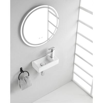 Wiesbaden Rhea S - Mini Fontein - Rechts - 36.5x18x9cm - Keramiek - Glans Wit