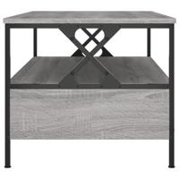 Salontafel 100x51x45 cm bewerkt hout grijs sonoma eiken - thumbnail