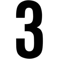 RZB 99222.003.3 Huisnummerbord Zwart - thumbnail