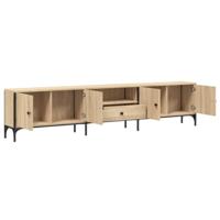 Tv-meubel met lade 200x25x44 cm bewerkt hout sonoma eikenkleur - thumbnail
