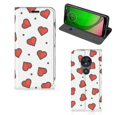 Motorola Moto G7 Play | Hoesje met Magneet | Hearts