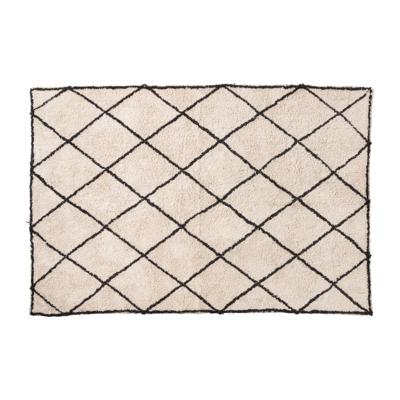 Vloerkleed berber - naturel/zwart - 160x230 cm