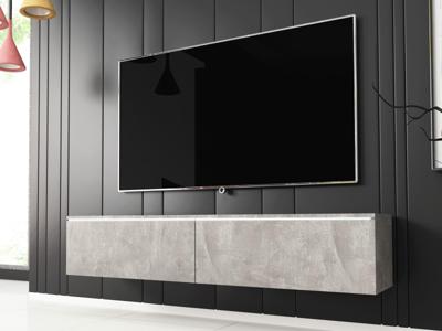 TV-meubel DUBAI 2 klapdeuren 140 cm beton met verlichting TV-meubel DUBAI 2 klapdeuren 140 cm beton met verlichting