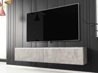 TV-meubel DUBAI 2 klapdeuren 140 cm beton met verlichting - thumbnail