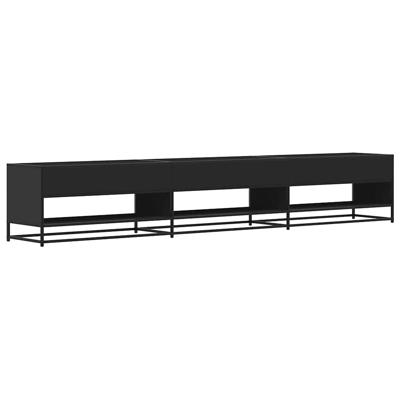 Tv-meubel 270x40x46 cm bewerkt hout zwart - thumbnail