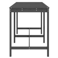 Tuintafel 203,5x90x110 cm massief grenenhout grijs - thumbnail