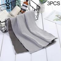 3 STKS absorberend polyester sneldrogend ademend koud gevild Fitness Sport draagbare handdoek pakket: 30x100 clasp Cup (grijs) - thumbnail