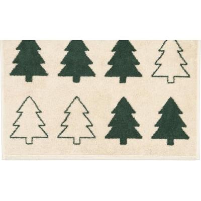 Cawö Cawo Christmas Edition 794 Fir trees Handdoek beige